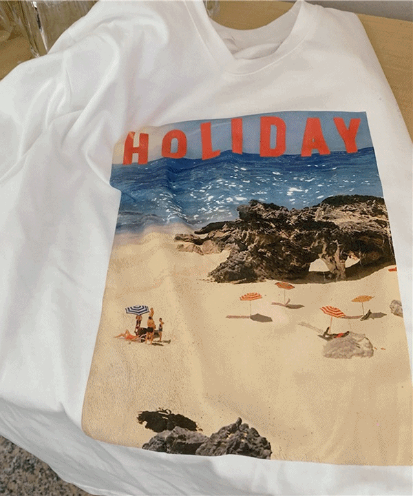 베이트 holiday 반팔 티셔츠, 여름 반팔티 오버핏