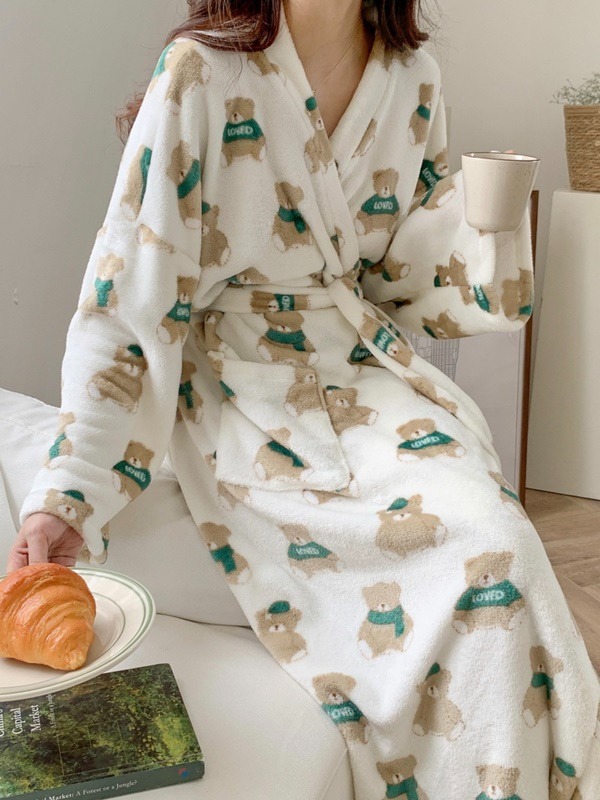 [당일출고]베어 수면 가운 원피스 파자마 잠옷 홈웨어